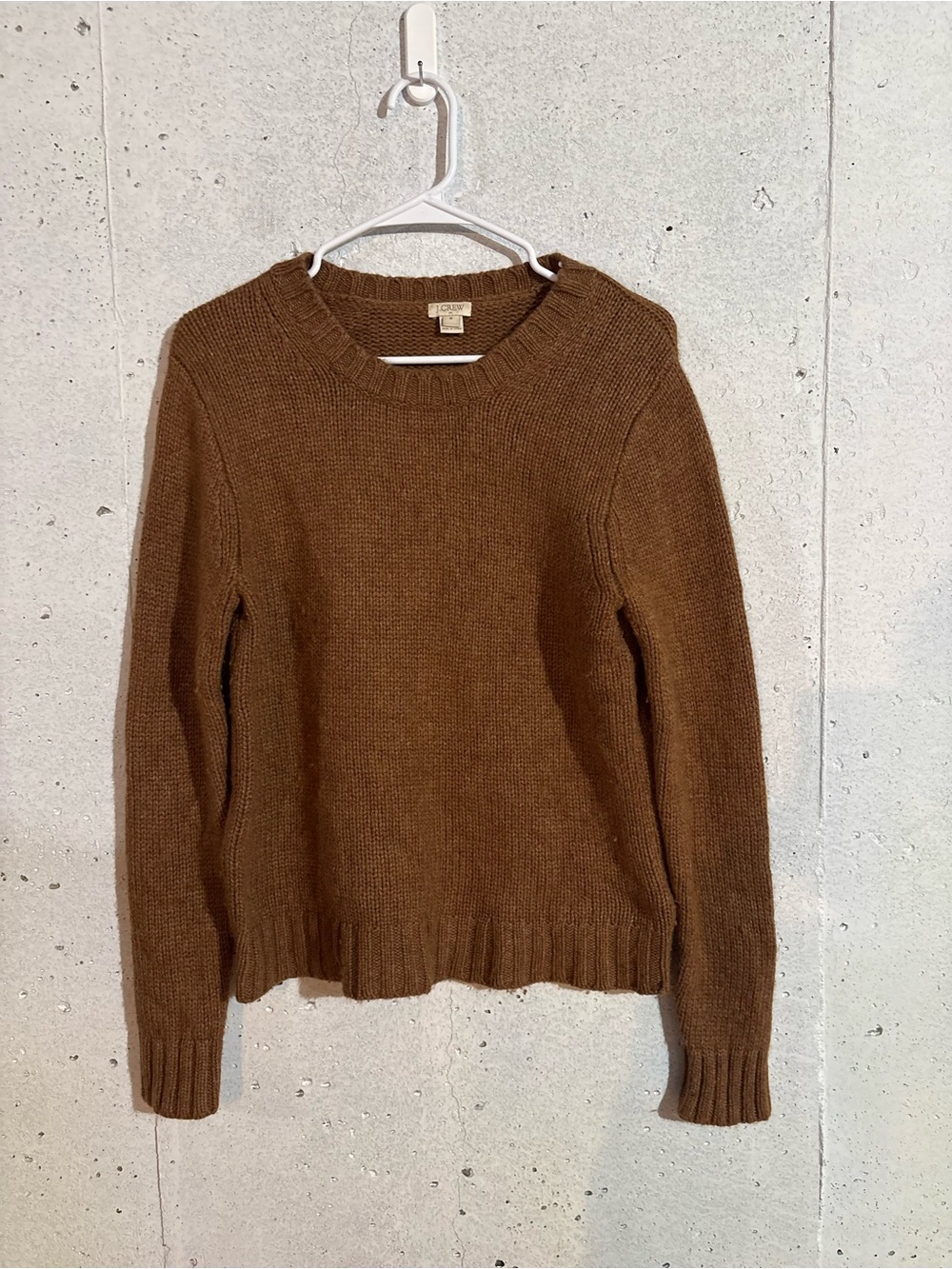 J. Crew Brown Merino Wool Blend Marnie Crewneck Sweater